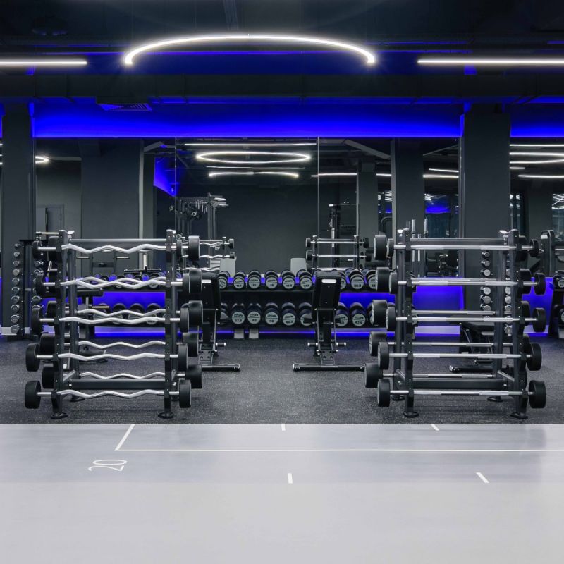 Набор изогнутых полиуретановых штанг LEVEL (шаг 5 кг, 5 шт) PROFI-FIT 35-55 кг