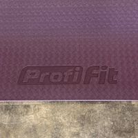 Коврик для йоги и фитнеса БАЗА (бордовый-пудровый) 5 мм PROFI-FIT
