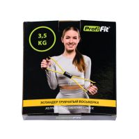 Эспандер трубчатый восьмерка, желтый, сопротивление слабое 3,5 кг PROFI-FIT