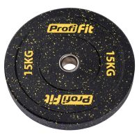 Диск для штанги HI-TEMP с цветными вкраплениями D51 мм PROFI-FIT 15 кг