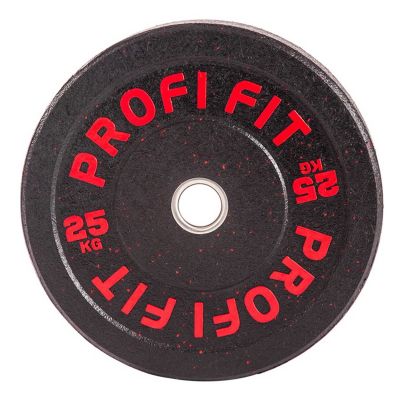 Диск для штанги HI-TEMP с цветными вкраплениями D51 мм PROFI-FIT 25 кг РАСПРОДАЖА
