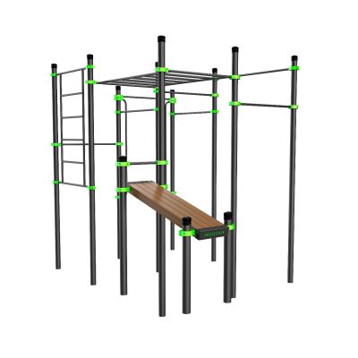 W226 Воркаут (поручни, 7 перекладин, рукоход клас., шведская стенка, наклонная скамья) ZAVODSPORTA