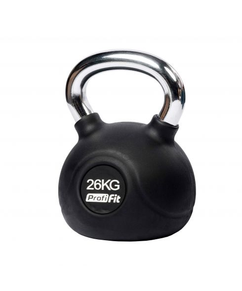 Гиря обрезиненная с хромированной ручкой PROFI-FIT 26 кг