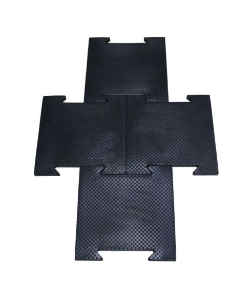 Плитка резиновая (черная) 500x500x30 мм PROFI-FIT