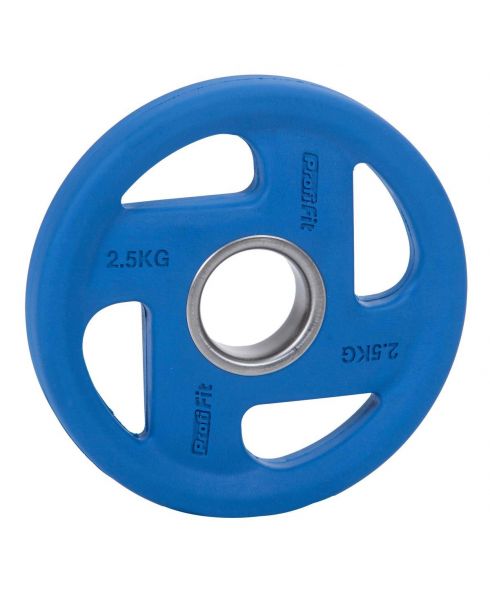 Диск обрезиненный (четыре хвата, цветной) D51 мм PROFI-FIT  2,5 кг