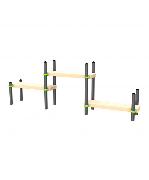 W325 Воркаут Скамейка трехуровневая ZAVODSPORTA