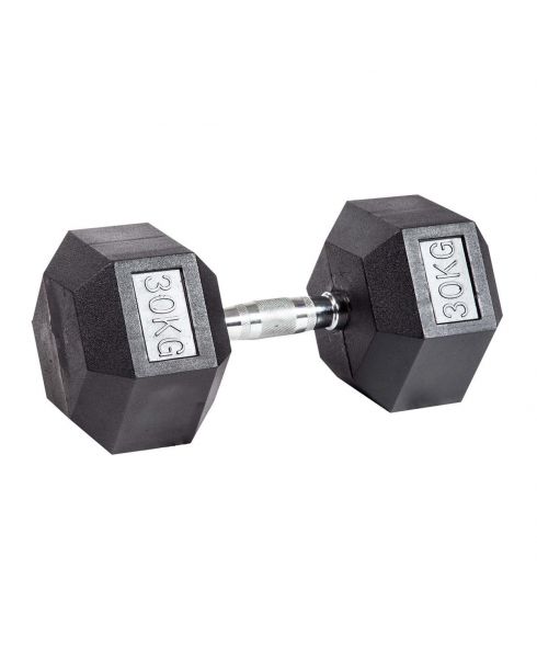 Гантель гексагональная обрезиненная PROFI-FIT 30 кг