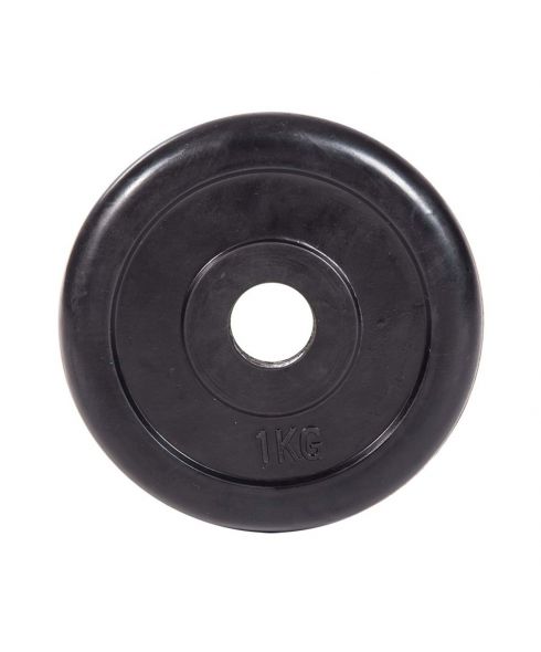 Диск обрезиненный классический, черный D26 мм PROFI-FIT  1 кг