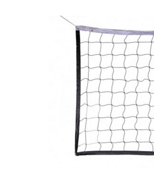 Сетка волейбол Д=3,0 мм яч. 100*100 бел. Разм. 1,0*9,5 м обш. с 4-х сторн, верх/низ лента 5 смПП