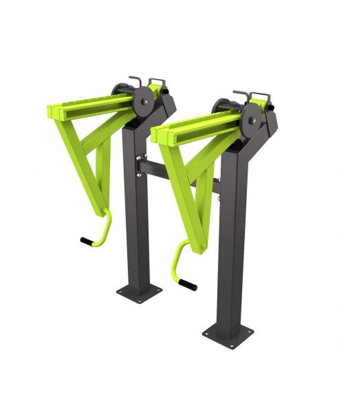 P-1805 Уличный тренажер Тяга к поясу стоя с переменной нагрузкой ZAVODSPORTA