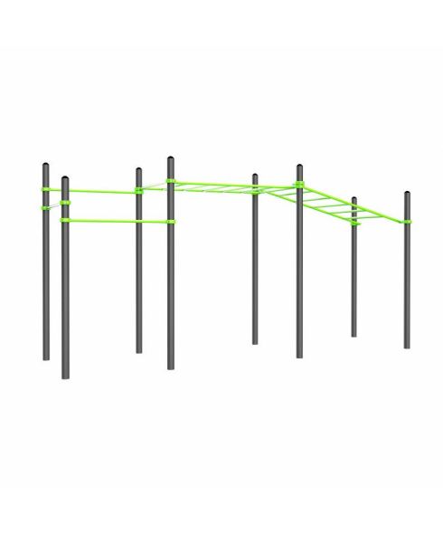 W315 Воркаут (3 перекладины, рукоход классический, рукоход в подъем) ZAVODSPORTA