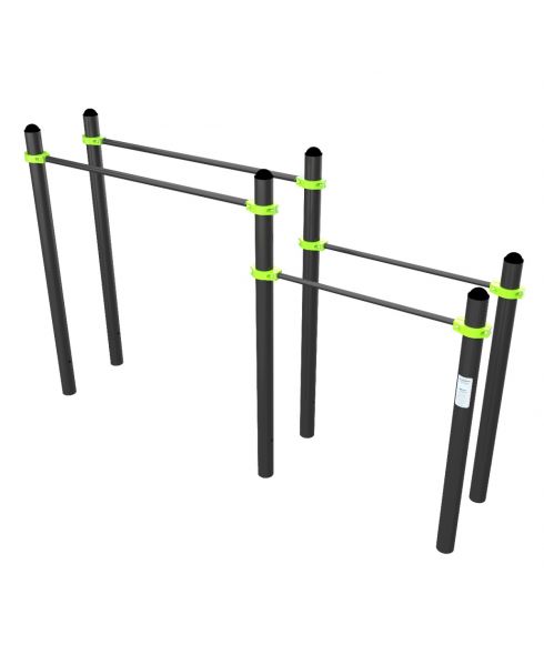 W310 Воркаут Брусья двойные для отжиманий разноуровневые ZAVODSPORTA